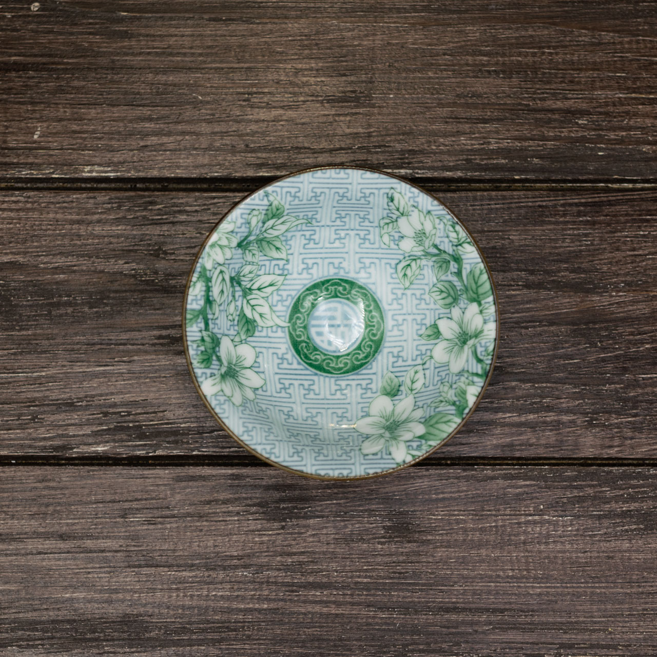 Порцелянова ретро піала "Сакура з блакитним орнаментом" 80 мл, Картинка