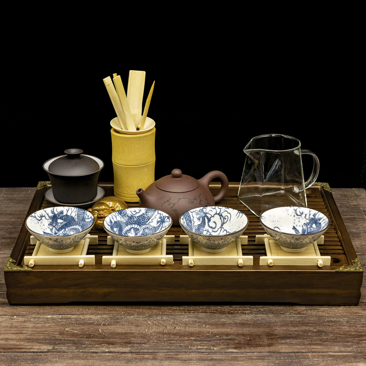 Чайная церемония на 4 персон (темна), Картинка