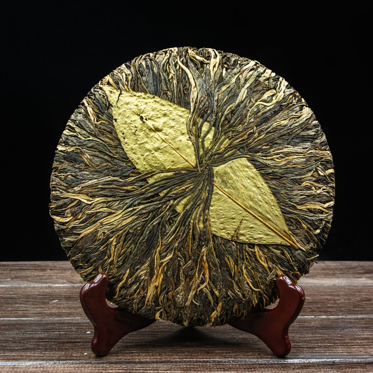 Шен Пуер "Золотий лист Менхаю" 400 грам 2018 рік, Картинка