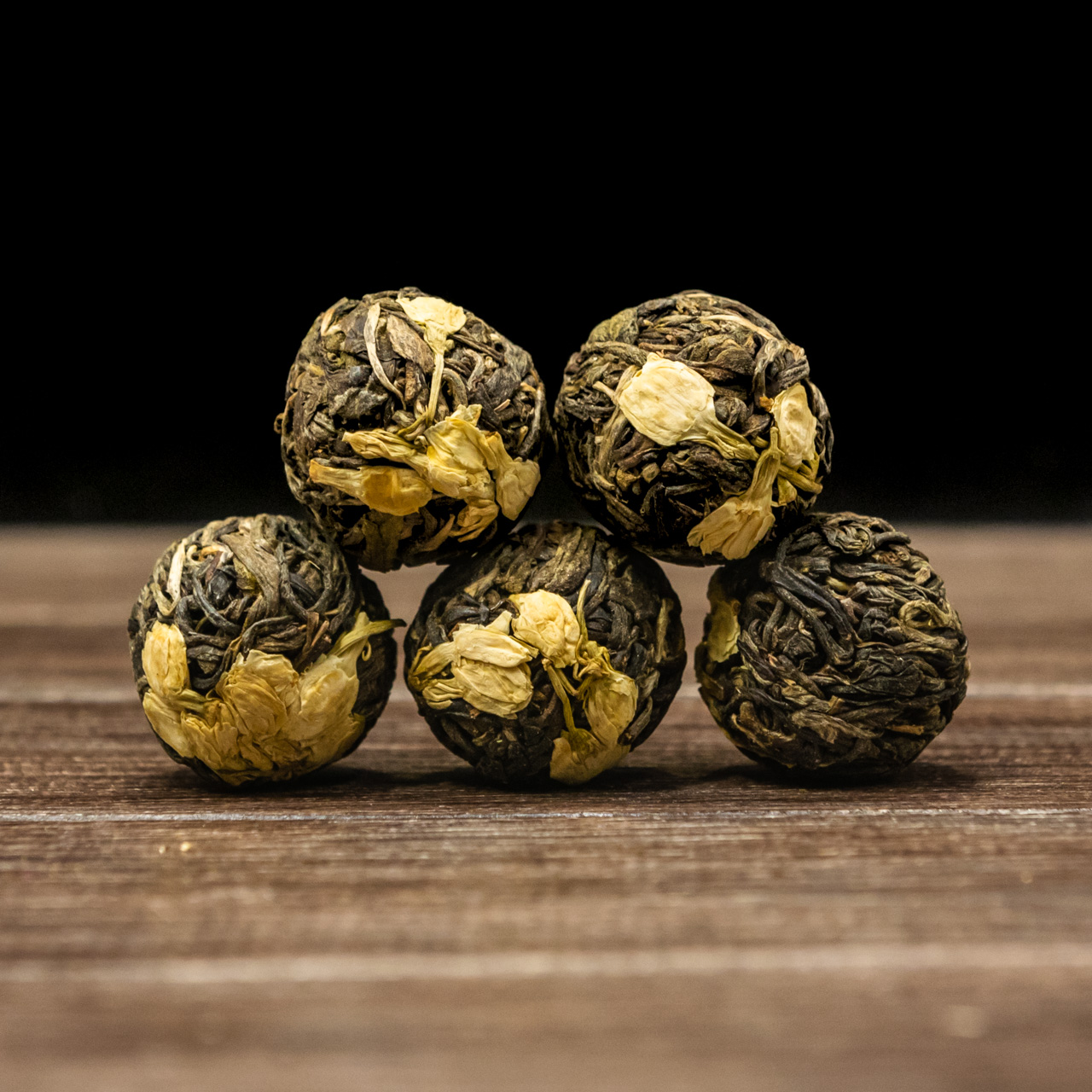 Зелений в'язаний чай з жасмином 5 шт по 8 грам, Картинка