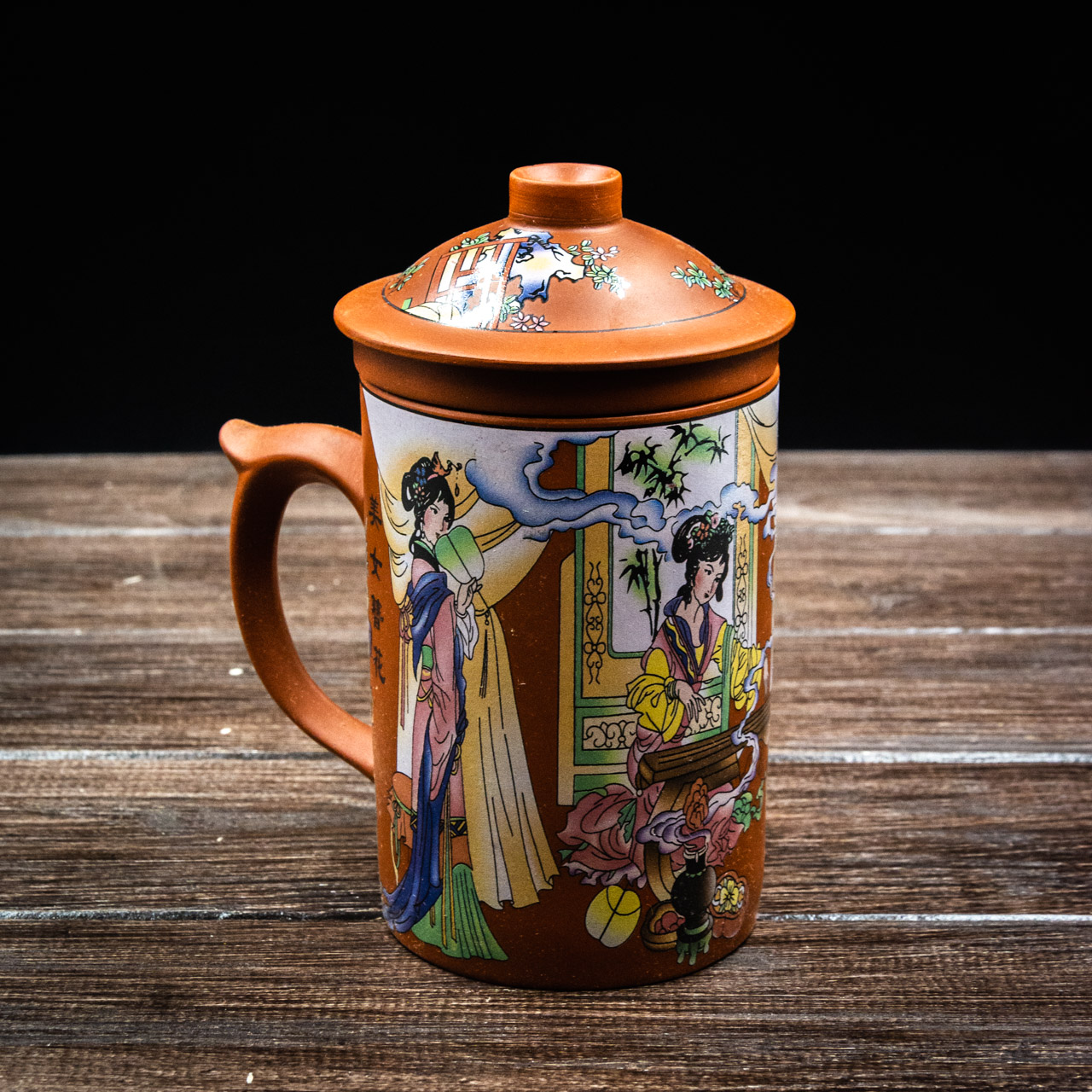 Чашка-заварник глина (рудий) 300 мл, Картинка