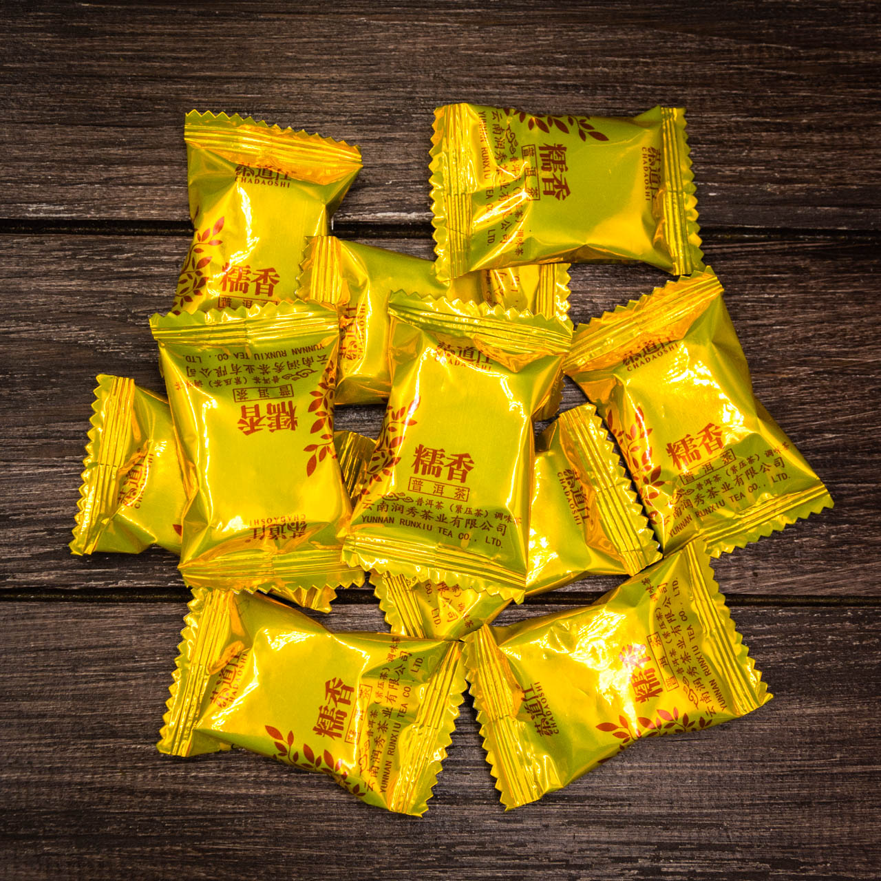 Шу Пуэр "Jin Zi" с рисом 10 штук по 6 грамм, Фото Шу Пуэр "Jin Zi" с рисом 10 штук по 6 грамм, Картинка