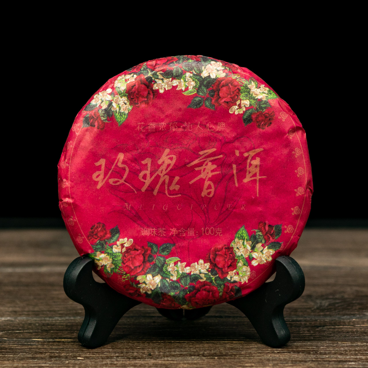 Шу Пуер з трояндою 100 грам 2023 рік, Картинка