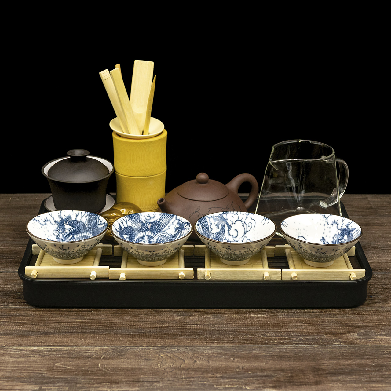 Чайная церемония на 4 персон (темна), Картинка