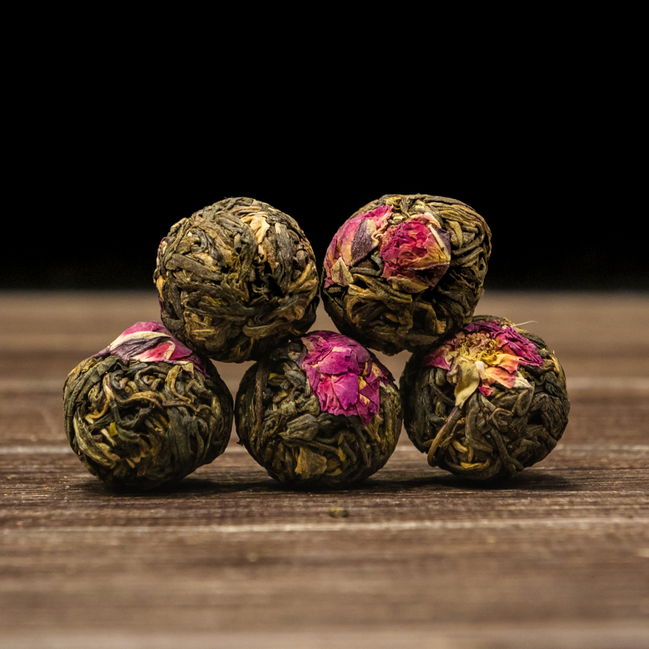 Зелений чай зв'язаний з трояндою 5 шт по 8 грам, Картинка