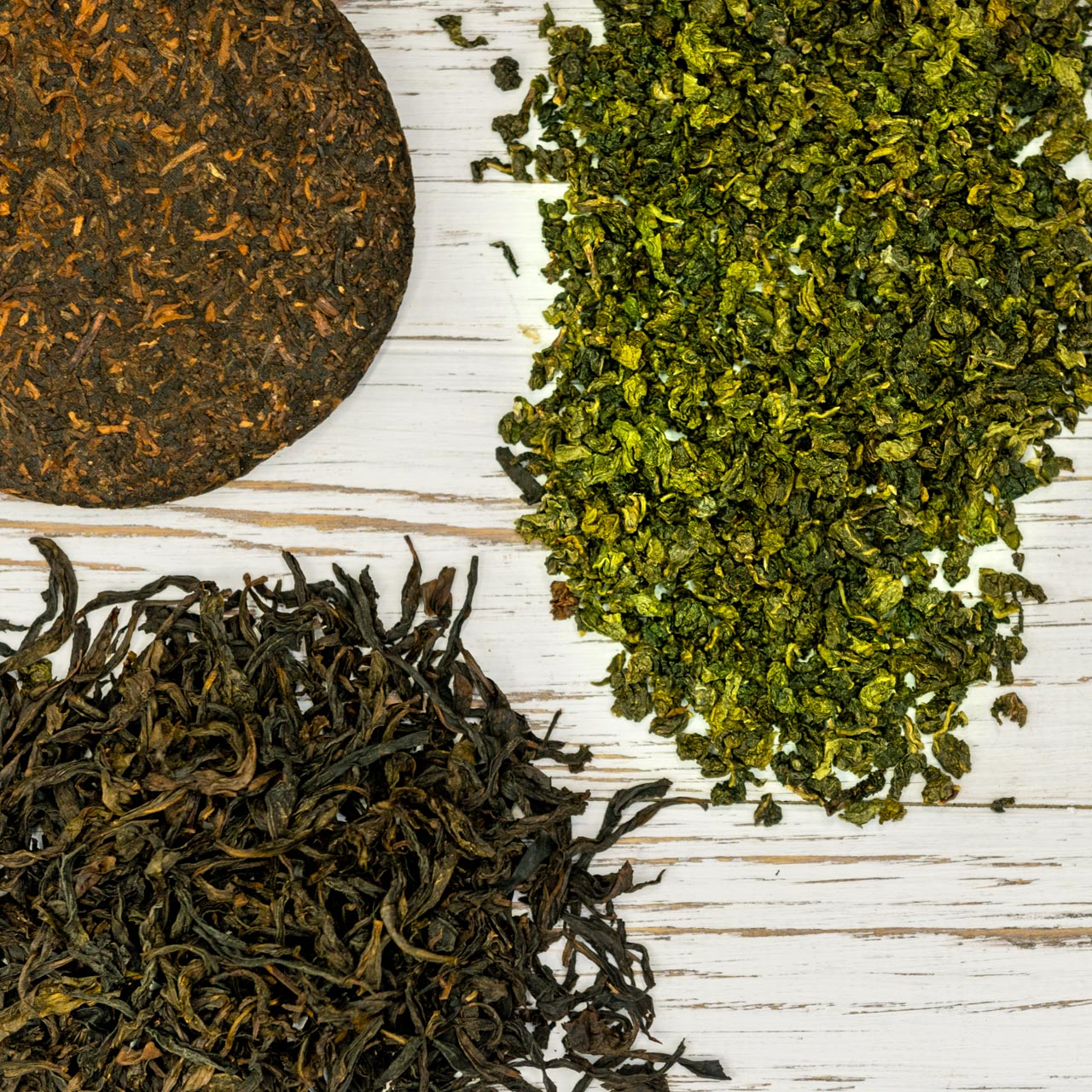 Набір "Чайний п'яниця" шу пуер, да хун пао, ті гуань інь 250 грам, Картинка