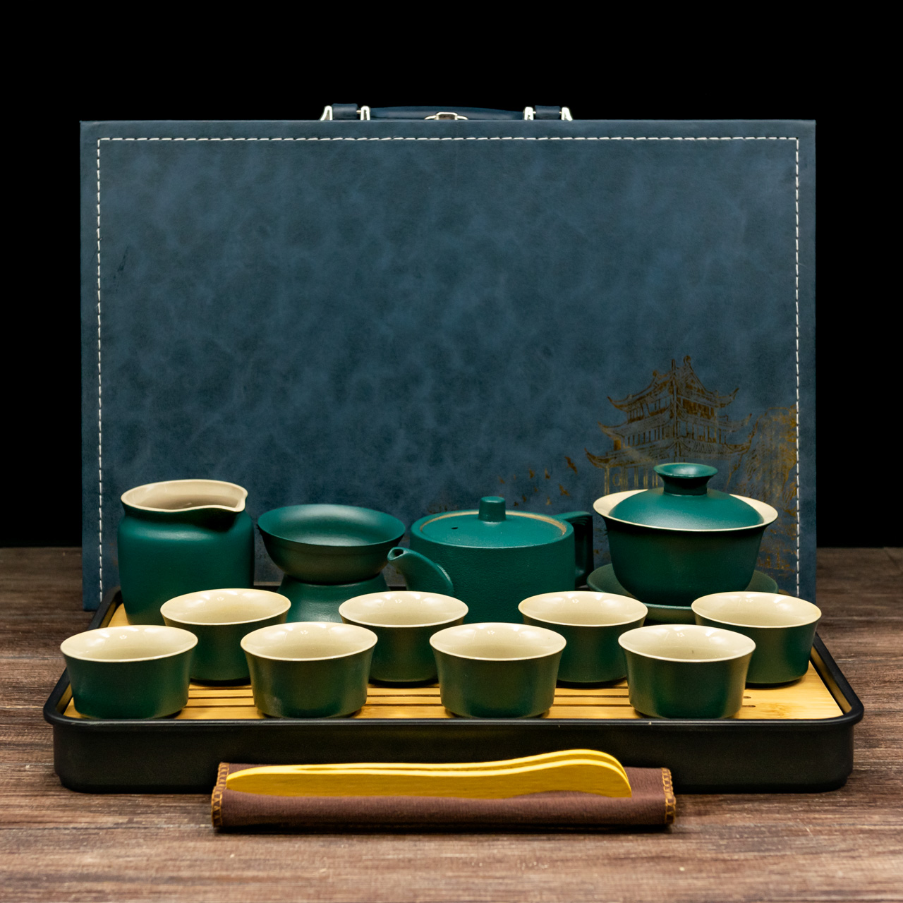 Чайна церемонія "Імператорська глибина Чжоупань Ху" на 8 персон у кейсі, Картинка