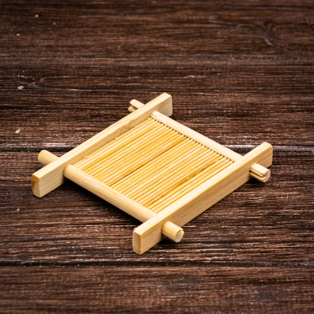 Бамбуковая подставка под чайные пиалы, Картинка