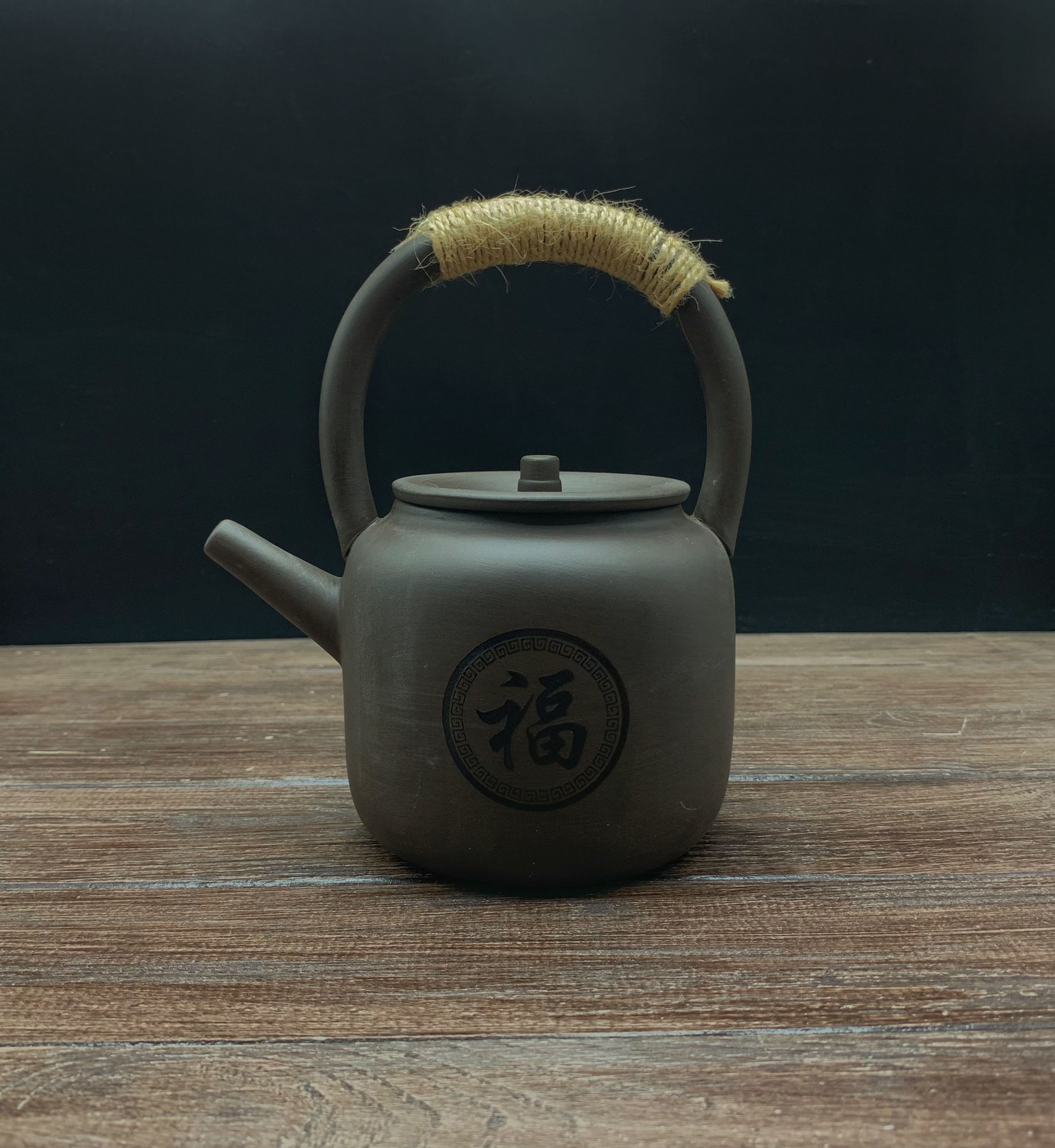 Чайник з темної глини 1 л, Картинка