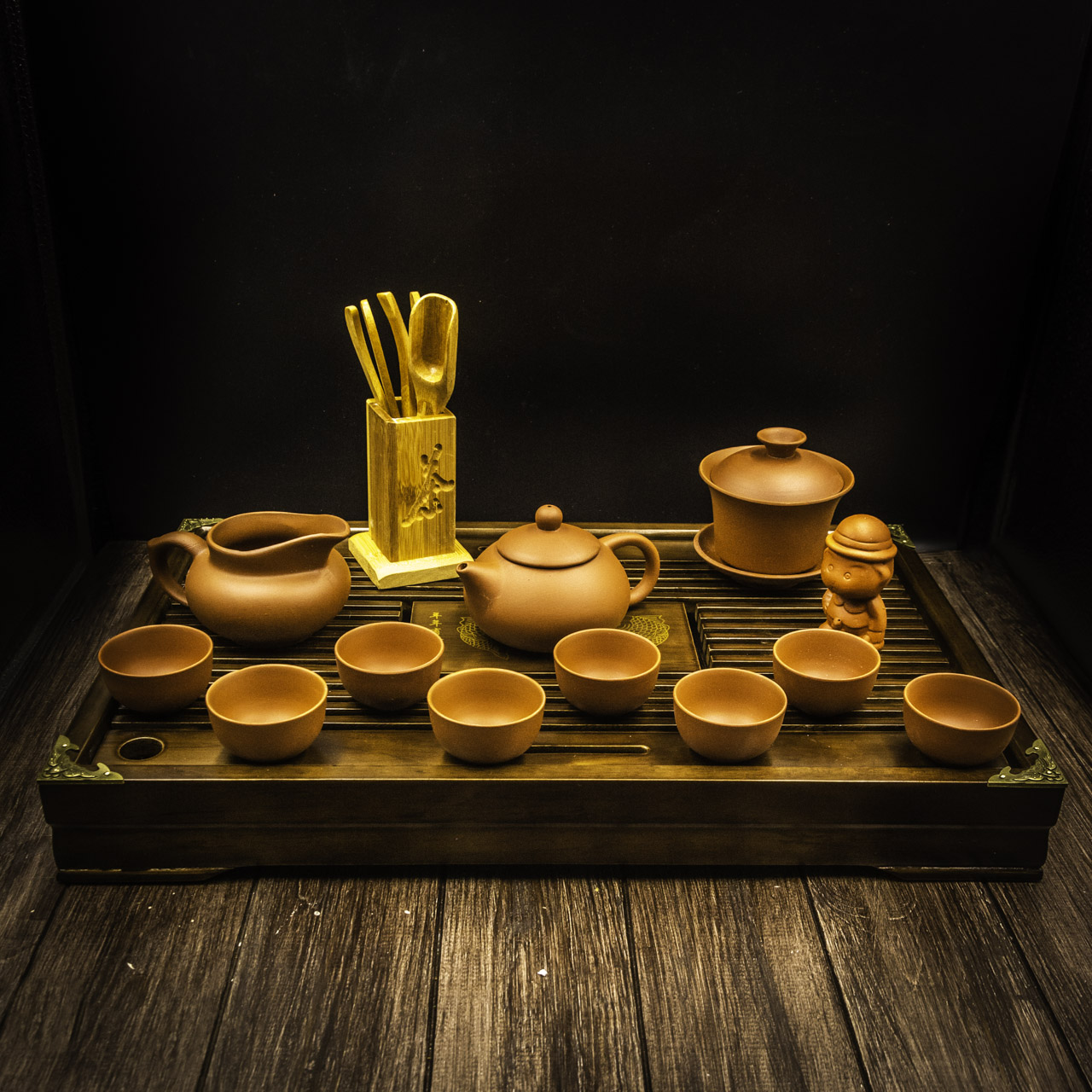 Чайна церемонія "Фен Чжи" руда матова глина, Картинка