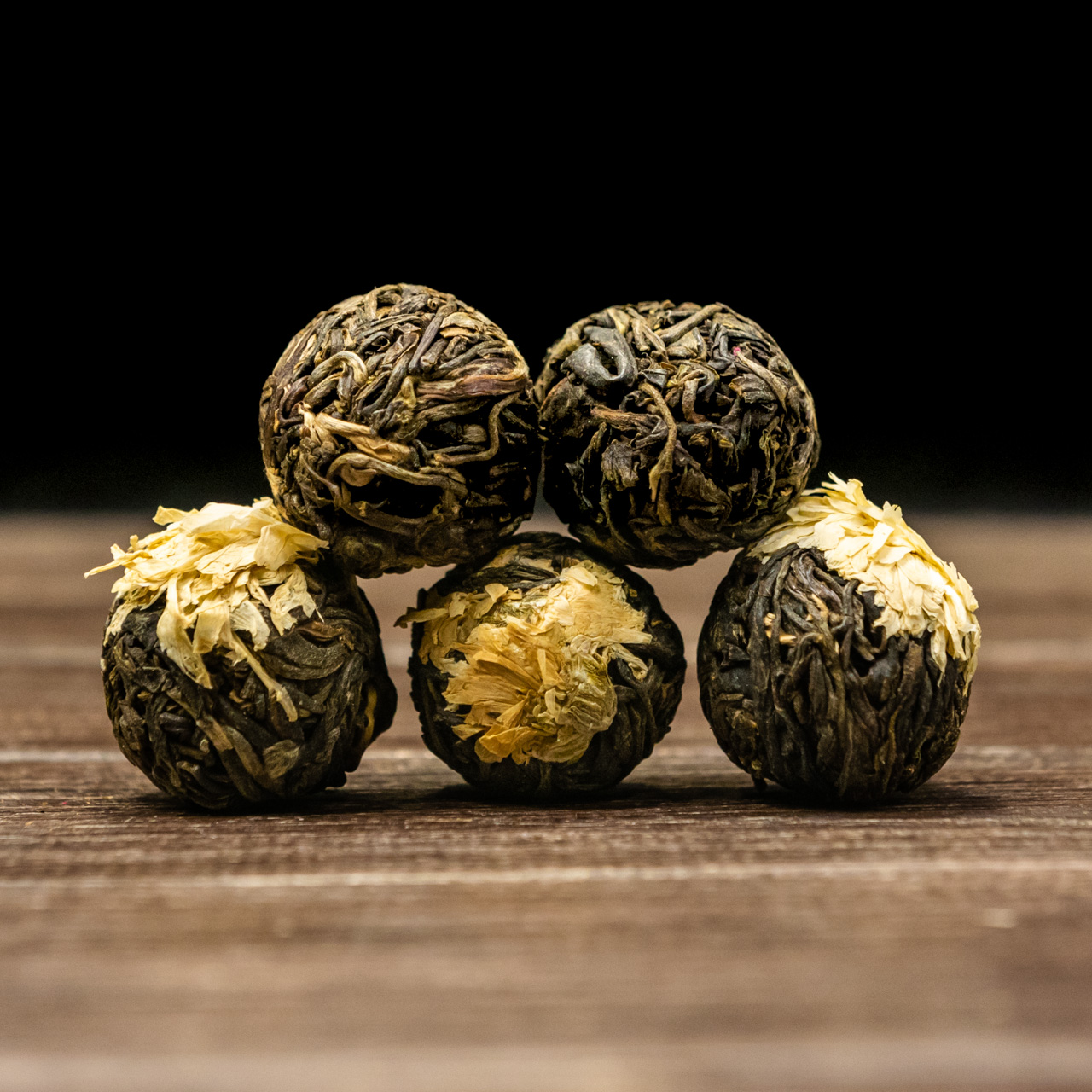 Зелений чай в'язаний з хризантемою 5 шт по 8 грам, Картинка