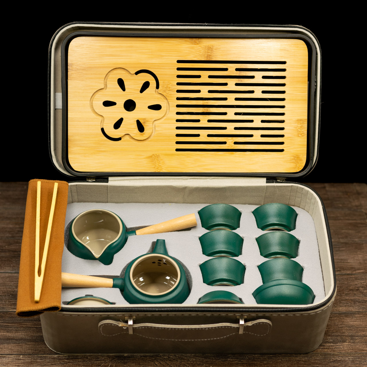 Набір посуду "Японський стиль" кераміка (зелений) на 6 персон, Фото Набір посуду "Японський стиль" кераміка (зелений) на 6 персон, Картинка