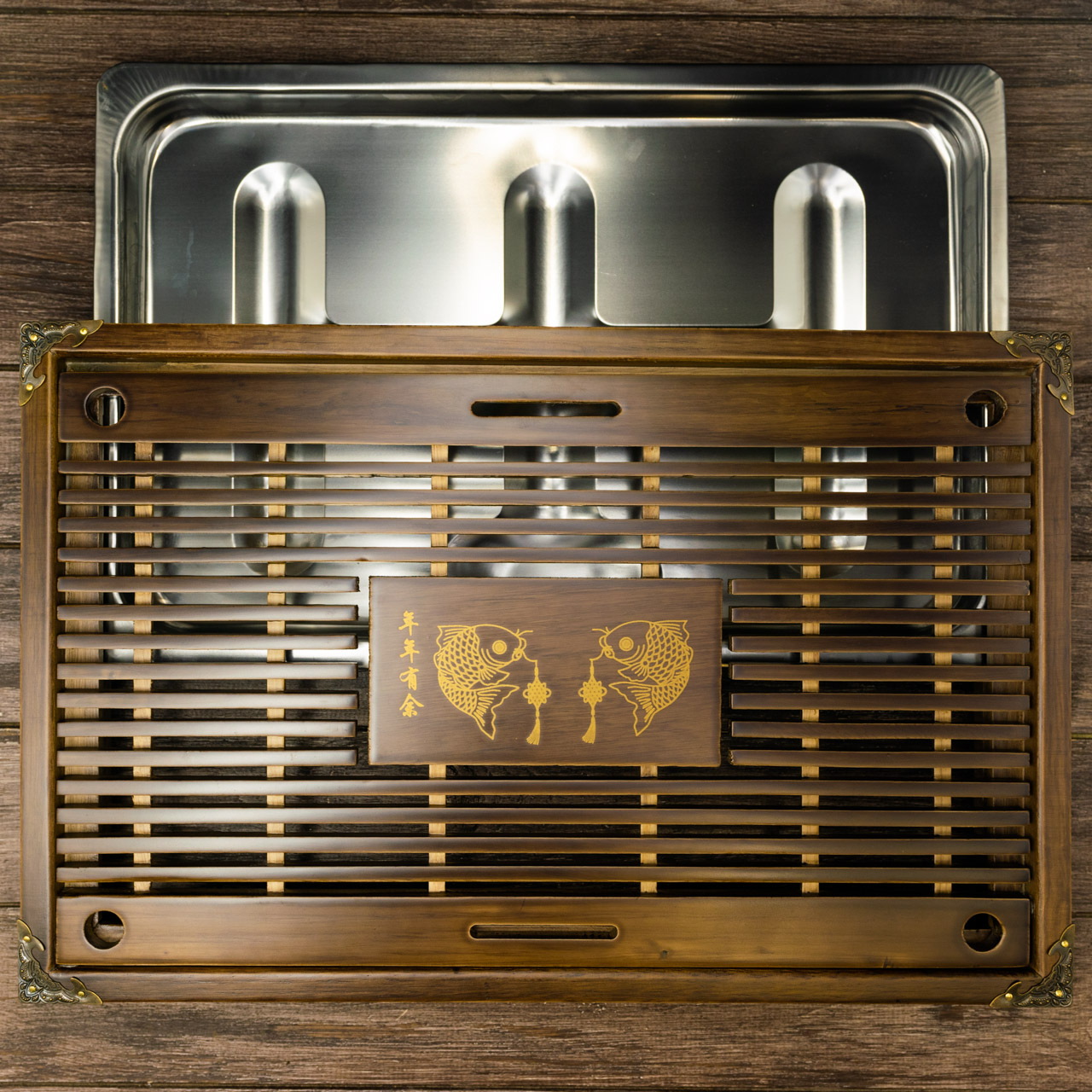 Чабань з піддоном (темна) 43х28х5,5 см, Картинка